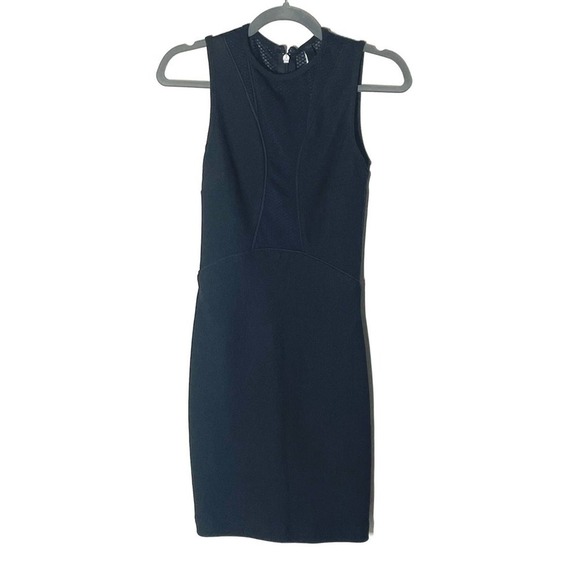 AQ/AQ Black Scorpio Bodycon Mesh Mini Dress Size 4 - Picture 1 of 10